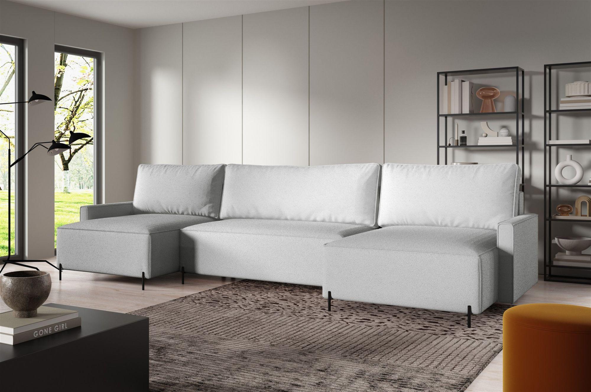 WOHNLANDSCHAFT Braga Textil Fun Möbel Möbel > Sofas & Couches > Wohnlandschaften > Wohnlandschaften U-Form Grau
