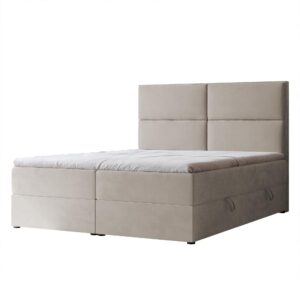 BOXBETT 120x200 cm mit Topper Textil Idohome Möbel > Betten > Boxspringbetten Beige