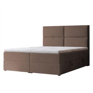 wohnli-moebel-suche-800001139714-1 BOXBETT 120x200 cm mit Topper Textil Idohome Möbel > Betten > Boxspringbetten Braun
