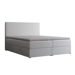 BOXBETT 140x200 cm mit Topper Textil Idohome Möbel > Betten > Boxspringbetten Weiß