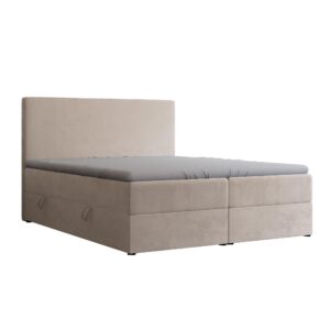 BOXBETT 140x200 cm mit Topper Textil Idohome Möbel > Betten > Boxspringbetten Weiß