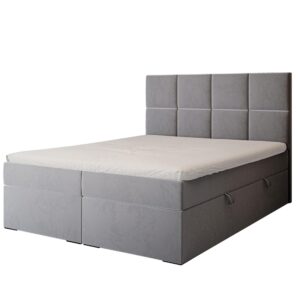 wohnli-moebel-suche-800001139834-1 BOXBETT 120x200 cm mit Topper Textil Idohome Möbel > Betten > Boxspringbetten Grau