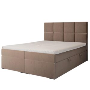 wohnli-moebel-suche-800001139844-1 BOXBETT 120x200 cm mit Topper Textil Idohome Möbel > Betten > Boxspringbetten Braun