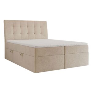BOXBETT 180x200 cm mit Topper Textil Idohome Möbel > Betten > Boxspringbetten Weiß