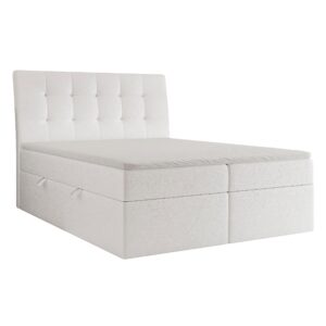 BOXBETT 180x200 cm mit Topper Textil Idohome Möbel > Betten > Boxspringbetten Weiß