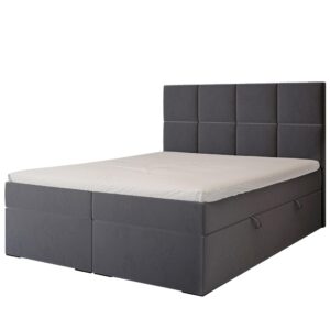 BOXBETT 120x200 cm mit Topper Textil Idohome Möbel > Betten > Boxspringbetten Anthrazit