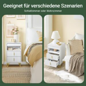 wohnli-moebel-suche-800001140270-1 NACHTTISCH Weiß Holzwerkstoff SoBuy Möbel > Kommoden & Schubladenschränke > Nachttische Weiß