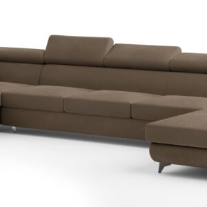 wohnli-moebel-suche-800001141086 Wohnli Möbelsuche - WOHNLANDSCHAFT MONTIVA Beige Velours-Stoff mit Schlaffunktion