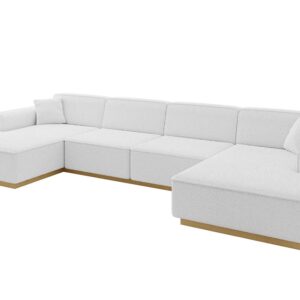 Wohnli Möbelsuche - WOHNLANDSCHAFT IREA-U2-v2 - 386x165x80 cm Weiß