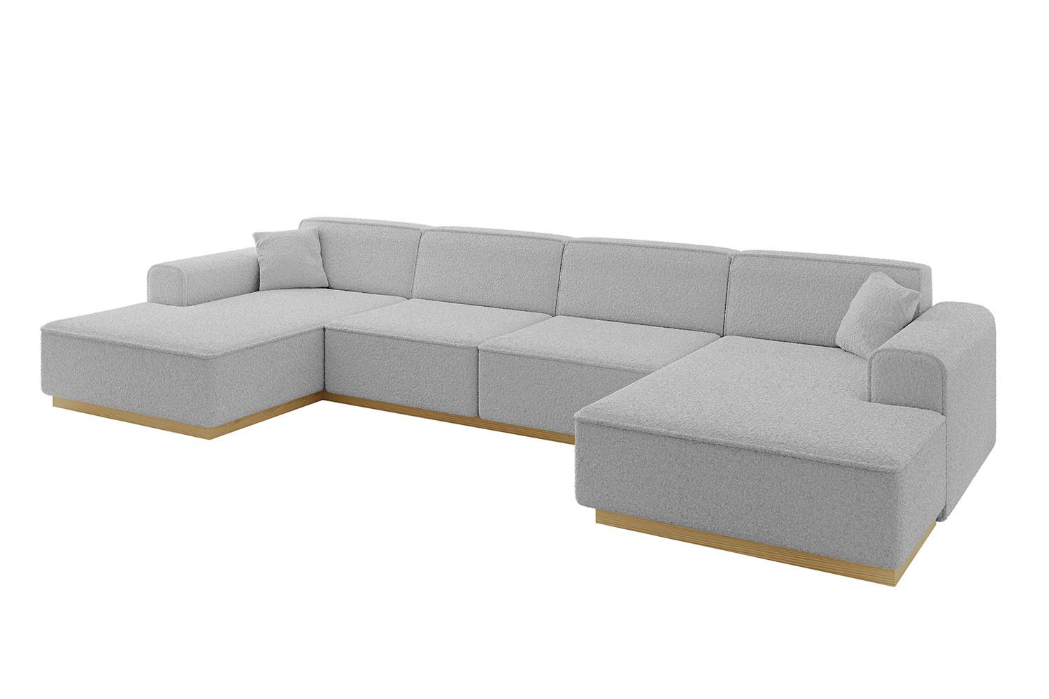 wohnli-moebel-suche-800001141266 Wohnli Möbelsuche - WOHNLANDSCHAFT IREA-U2-v2 - 386x165x80 cm Hellgrau
