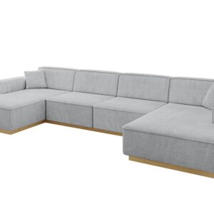 Wohnli Möbelsuche - WOHNLANDSCHAFT IREA-U2-v2 - 386x165x80 cm Grau