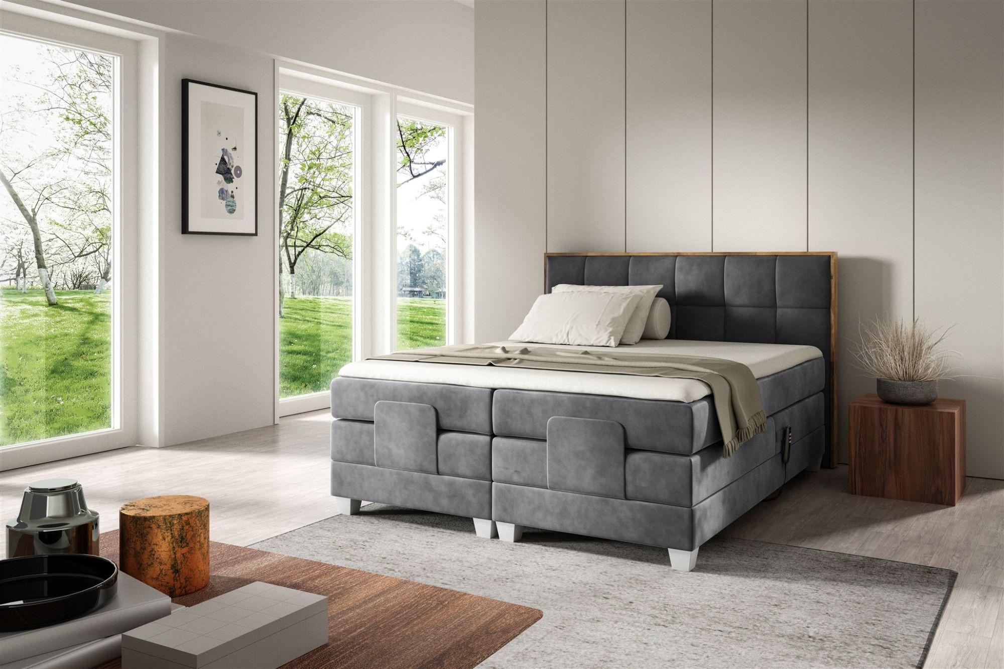 wohnli-moebel-suche-800001142475-1 BOXSPRINGBETT Elektrisch Henry Textil Fun Möbel Möbel > Betten > Boxspringbetten Grau