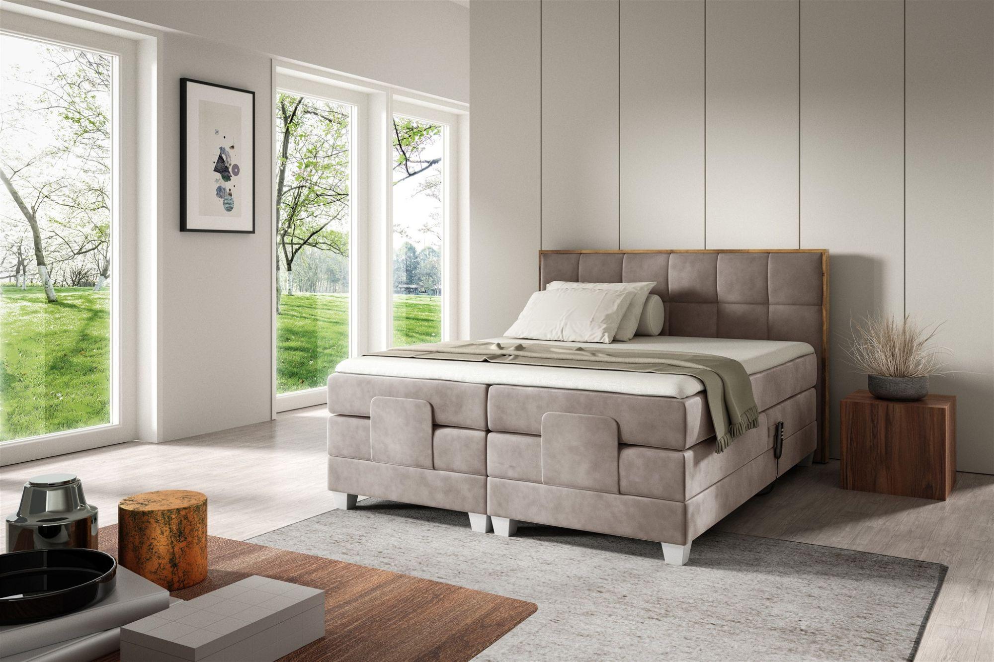 wohnli-moebel-suche-800001142506-1 BOXSPRINGBETT Elektrisch Henry Textil Fun Möbel Möbel > Betten > Boxspringbetten Beige