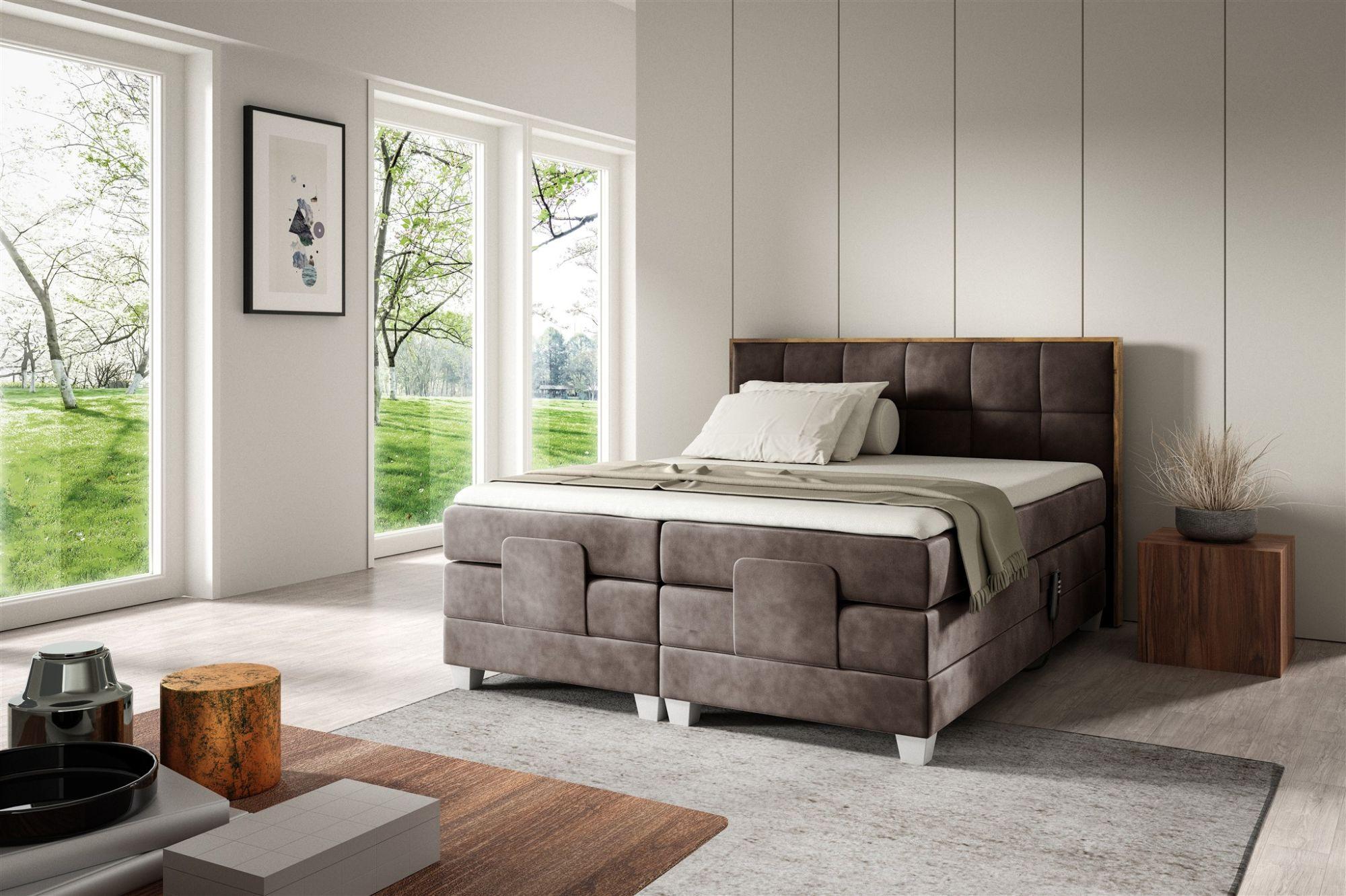 wohnli-moebel-suche-800001142527-1 BOXSPRINGBETT Elektrisch Henry Textil Fun Möbel Möbel > Betten > Boxspringbetten Braun