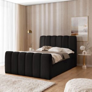 BOXBETT Denis Premium Textil Fun Möbel Möbel > Betten > Boxspringbetten Schwarz