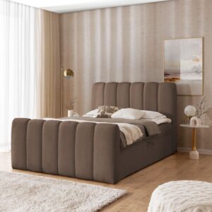 BOXBETT Denis Premium Textil Fun Möbel Möbel > Betten > Boxspringbetten Braun