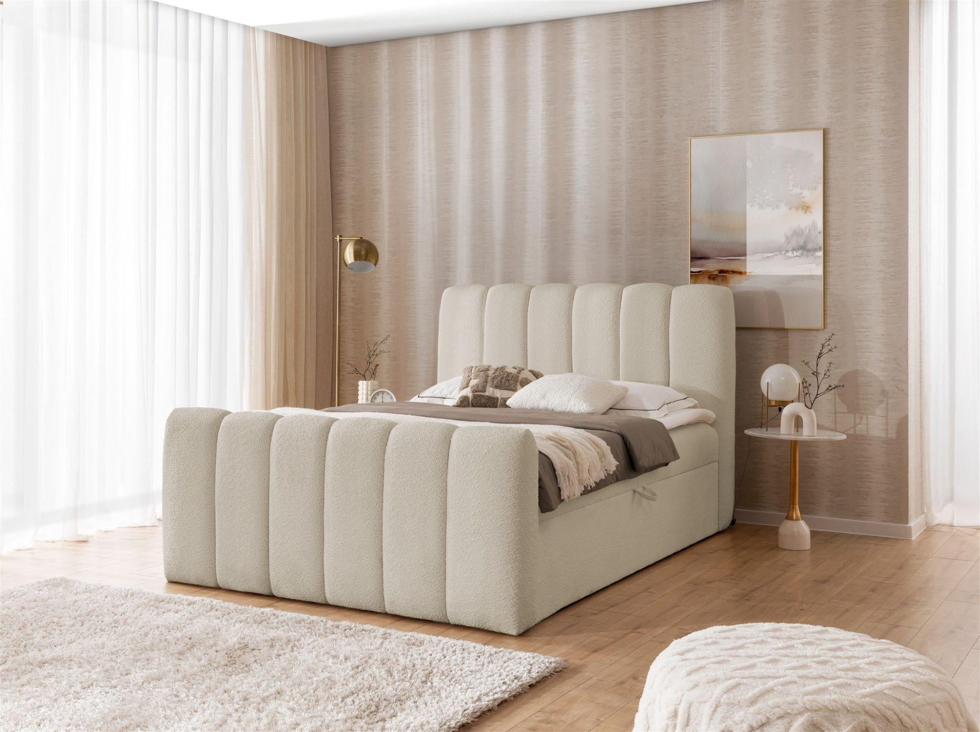 BOXBETT Denis Premium Textil Fun Möbel Möbel > Betten > Boxspringbetten Beige