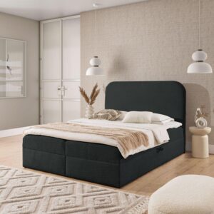 BOXBETT Bineta Premium überlänge Textil Fun Möbel Möbel > Betten > Boxspringbetten Schwarz