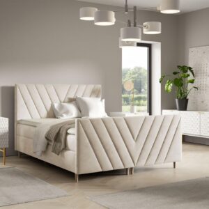 BOXBETT Carlito Premium Textil Fun Möbel Möbel > Betten > Boxspringbetten Weiß