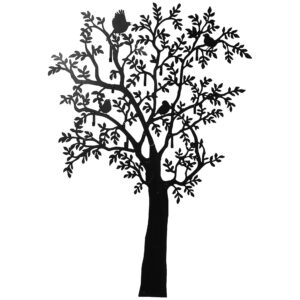 Wohnli Möbelsuche - GARDEROBENHAKEN Wandgarderobe in Baum-Form mit 8 Haken Wanddeko Schwarz