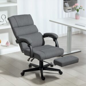 wohnli-moebel-suche-800001144429-1 Ergonomischer Schreibtischstuhl mit Samt-Optik Fußstütze Dunkelgrau