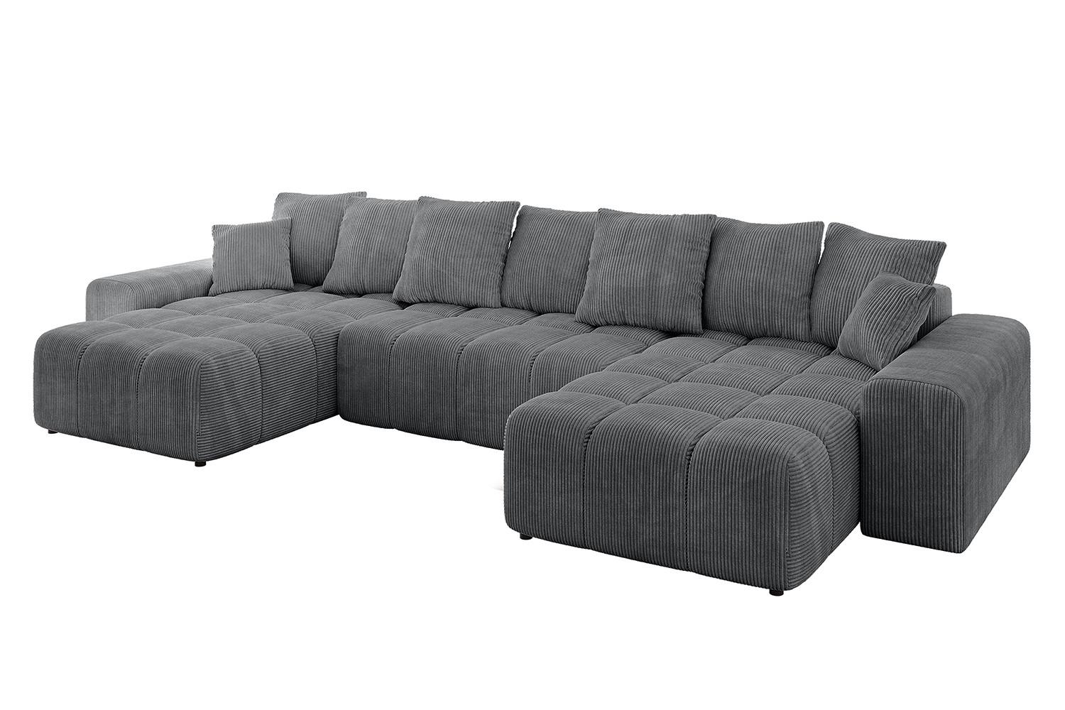 wohnli-moebel-suche-800001146522 Wohnli Möbelsuche - WOHNLANDSCHAFT ENIL-U 401x189x68 Dunkelgrau Cord