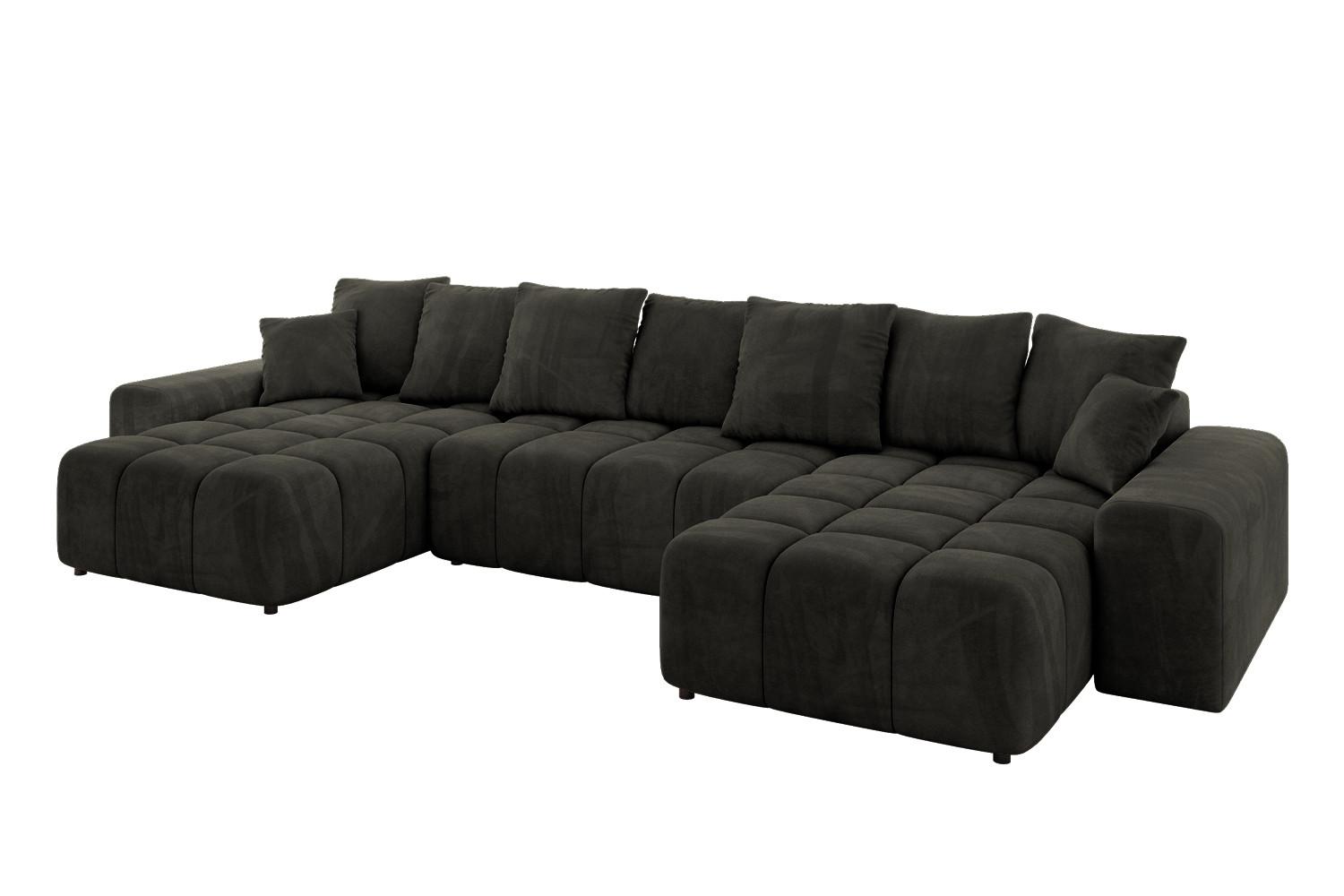 wohnli-moebel-suche-800001146527 Wohnli Möbelsuche - WOHNLANDSCHAFT ENIL-U 401x189x68 Schwarz Velours