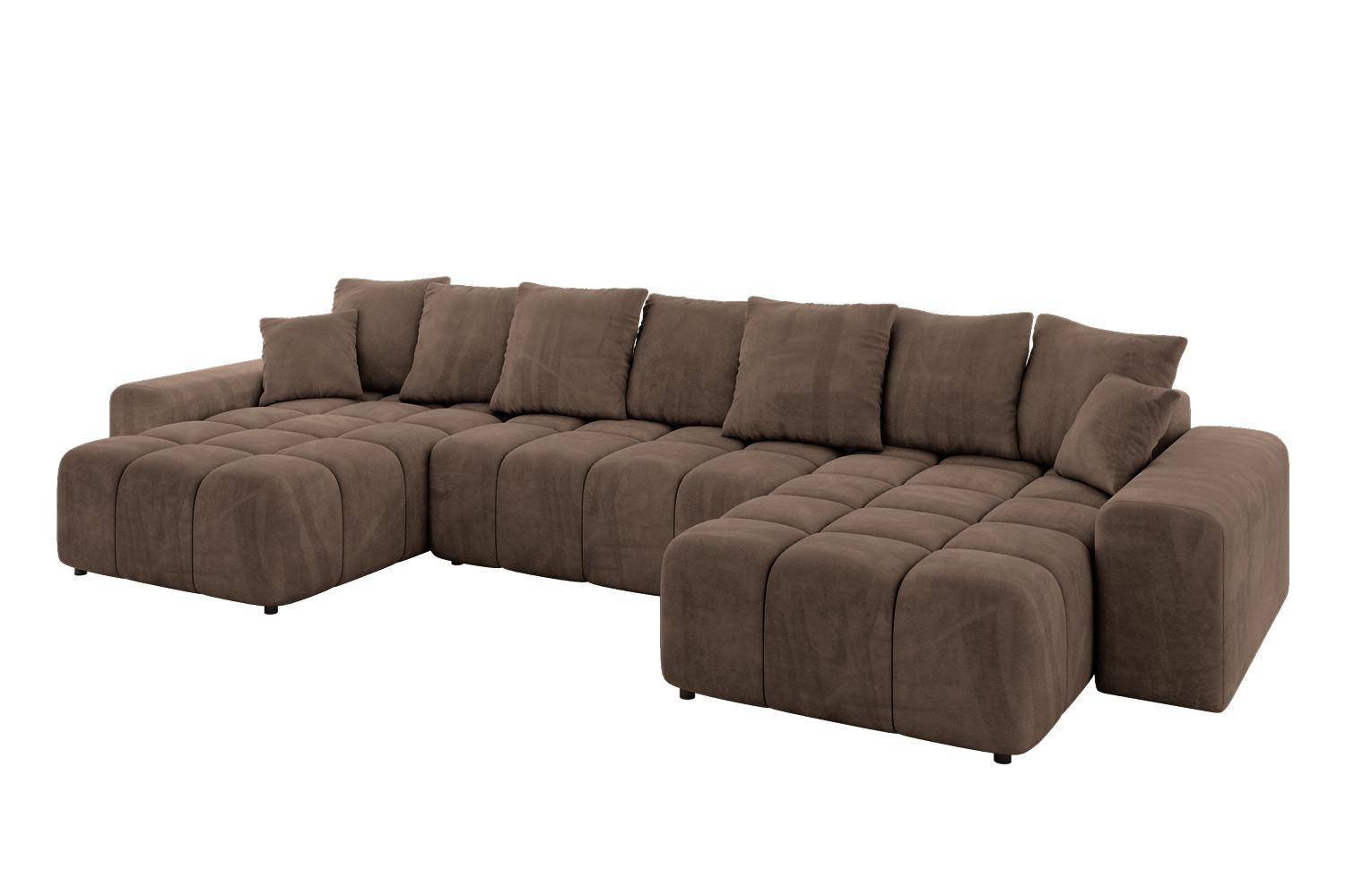 wohnli-moebel-suche-800001146530 Wohnli Möbelsuche - WOHNLANDSCHAFT ENIL-U 401x189x68 Braun Velours