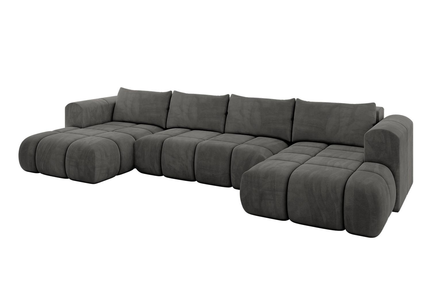 wohnli-moebel-suche-800001146894 Wohnli Möbelsuche - WOHNLANDSCHAFT CLOUD-U 405x185x90 Dunkelgrau Velours