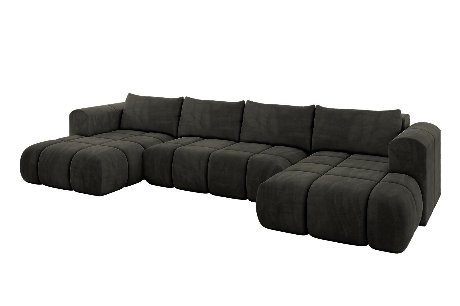wohnli-moebel-suche-800001146907 Wohnli Möbelsuche - WOHNLANDSCHAFT CLOUD-U 405x185x90 Schwarz Velours