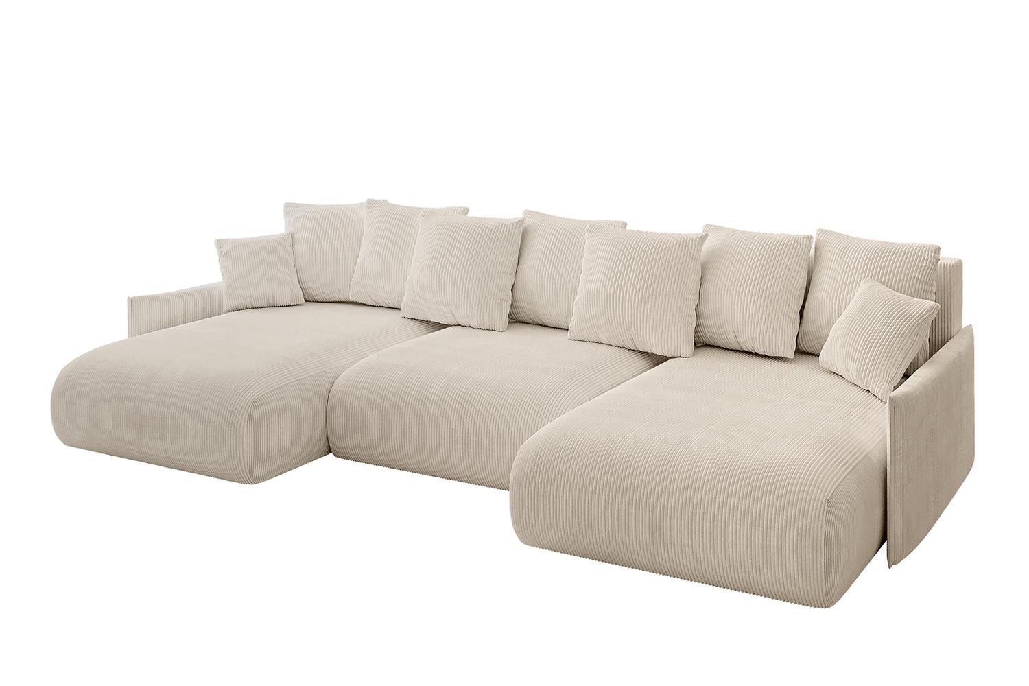 wohnli-moebel-suche-800001146910 Wohnli Möbelsuche - WOHNLANDSCHAFT mit Schlaffunktion und Bettkasten ONESK-U-v1 317x177x72 Beige Cord