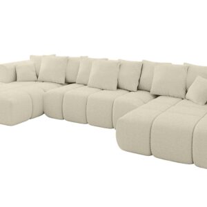 wohnli-moebel-suche-800001146911 Wohnli Möbelsuche - WOHNLANDSCHAFT CLOUD-U-v1 405x185x90 Beige Bouclé