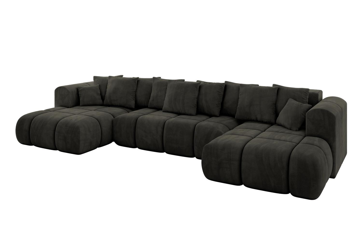 wohnli-moebel-suche-800001146915 Wohnli Möbelsuche - WOHNLANDSCHAFT CLOUD-U-v1 405x185x90 Schwarz Velours
