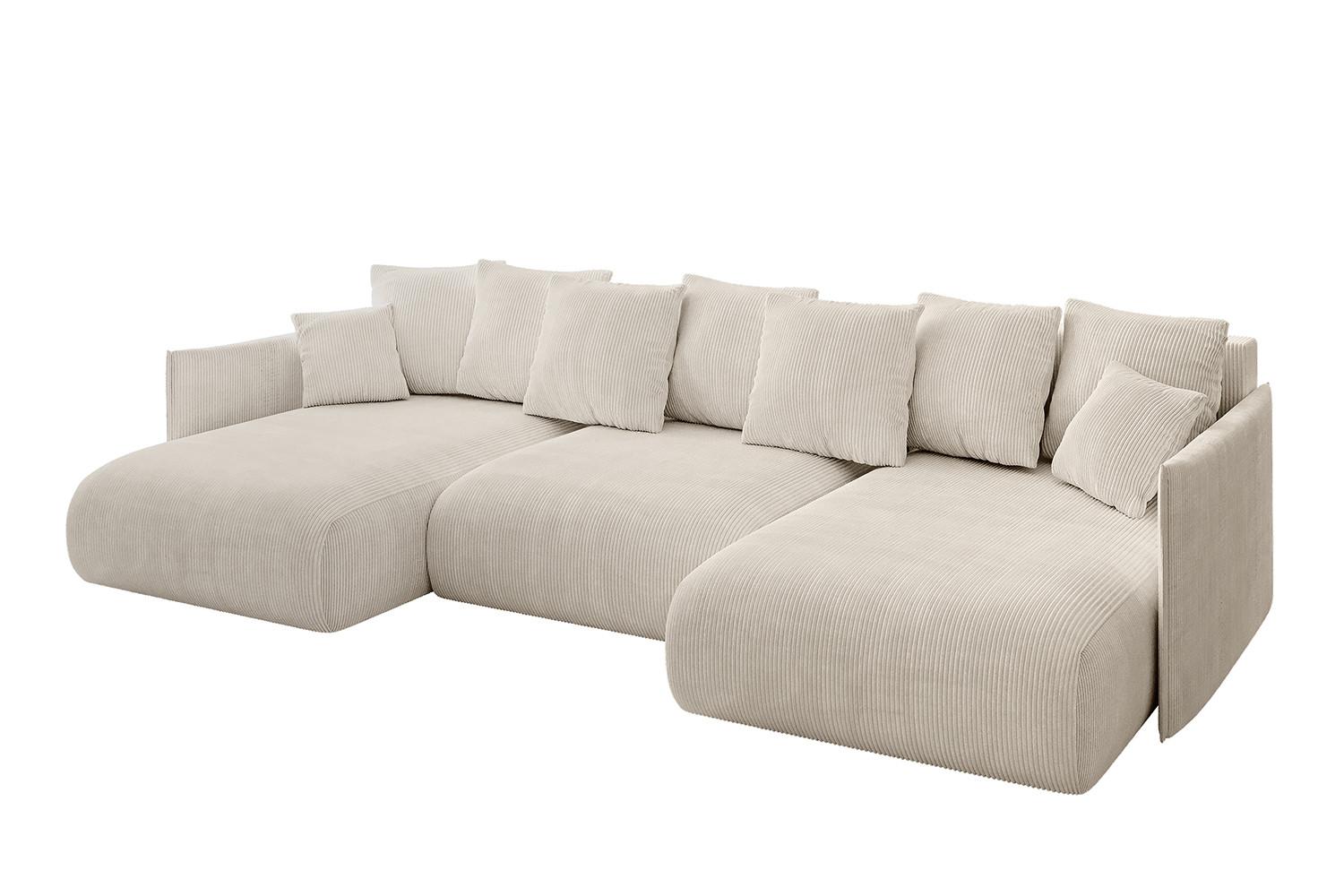 wohnli-moebel-suche-800001147050 Wohnli Möbelsuche - WOHNLANDSCHAFT mit Schlaffunktion und Bettkasten ONESK-U 317x177x72 Beige Cord