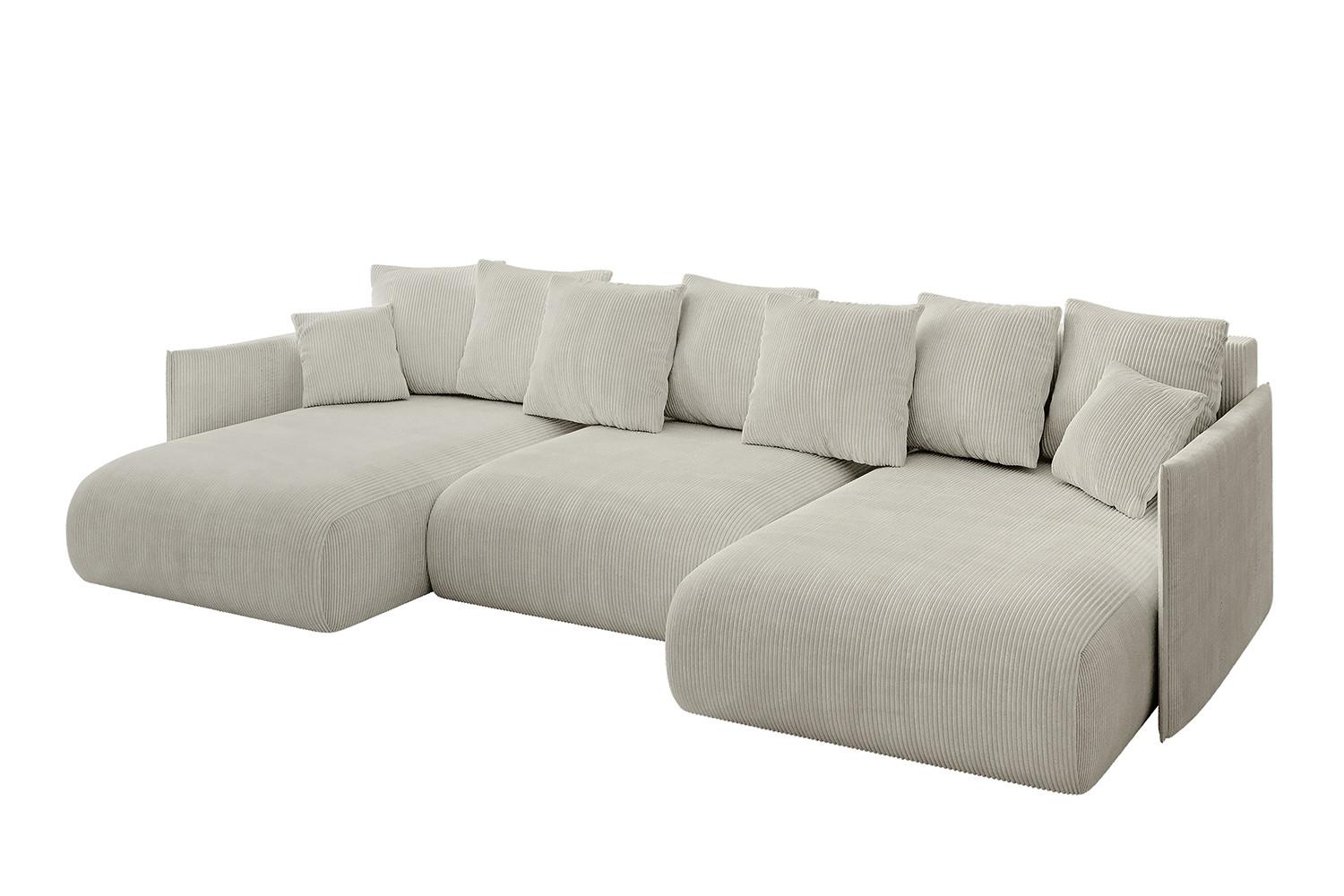wohnli-moebel-suche-800001147059 Wohnli Möbelsuche - WOHNLANDSCHAFT mit Schlaffunktion und Bettkasten ONESK-U 317x177x72 Creme Cord