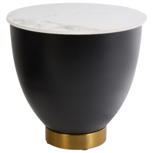 wohnli-moebel-suche-800001148727 Wohnli Möbelsuche - BEISTELLTISCH Schwarz/Gold/Weiß Nadine