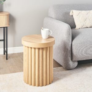 wohnli-moebel-suche-800001148744-1 BEISTELLTISCH Heller Holzfarbton Genola Holzwerkstoff Beliani Möbel > Tische > Beistelltische Braun