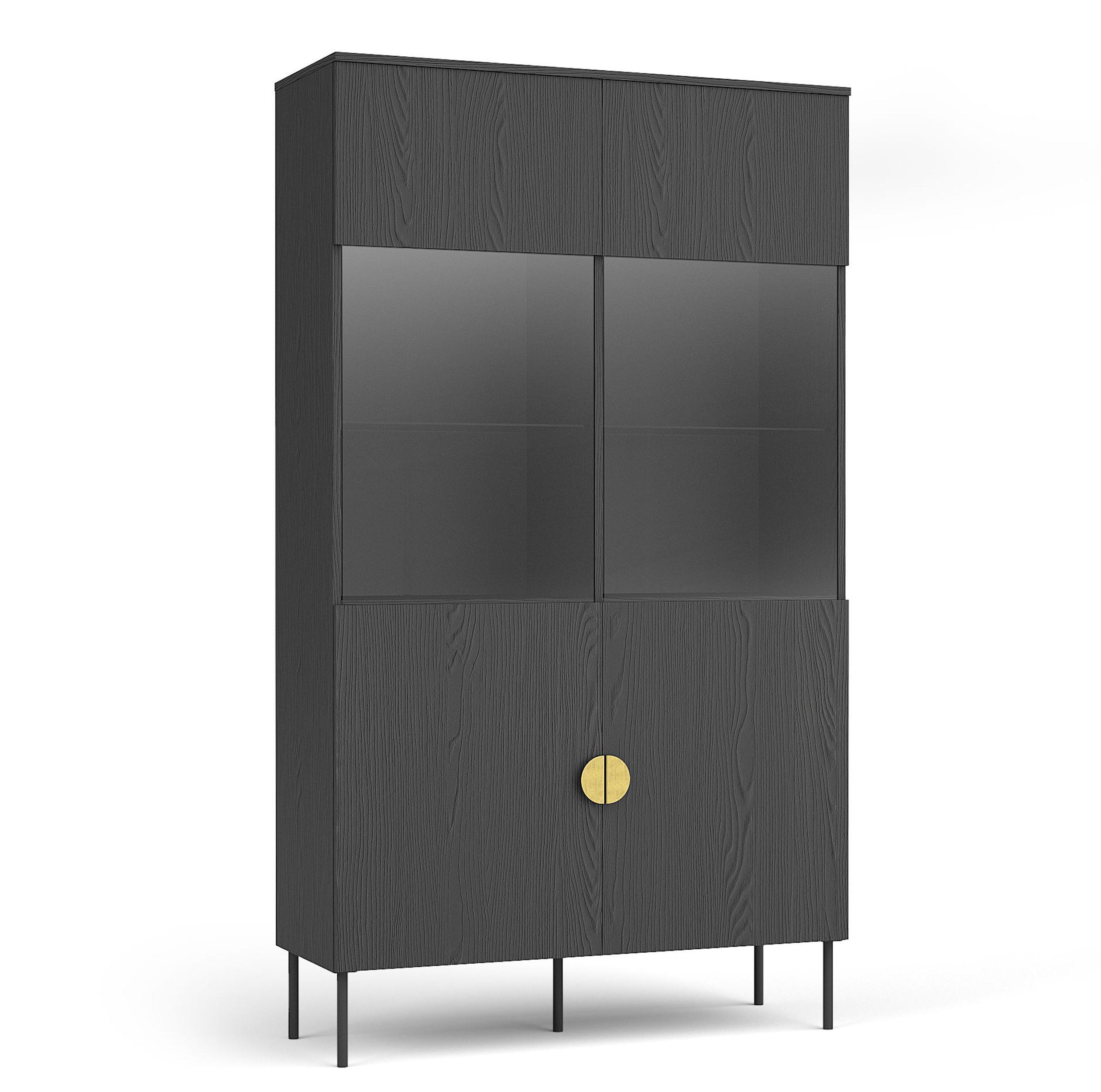 Wohnli Möbelsuche - VITRINE Brunelli 2T Dunkelgrau 106