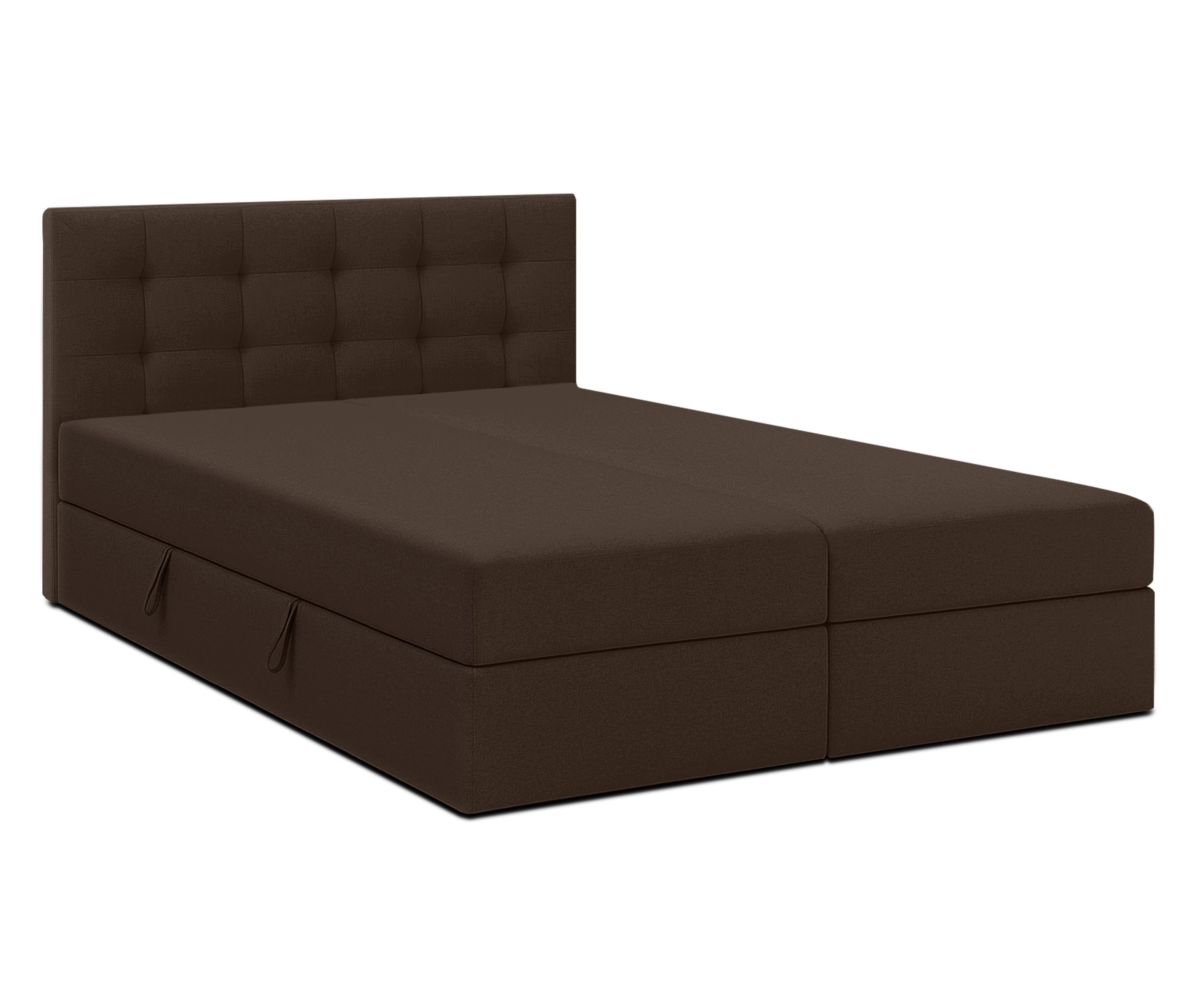 wohnli-moebel-suche-800001149375 Wohnli Möbelsuche - BOXBETT BELINAI 140x200 cm mit Bettkasten und Matratze - Braun + TOPPER