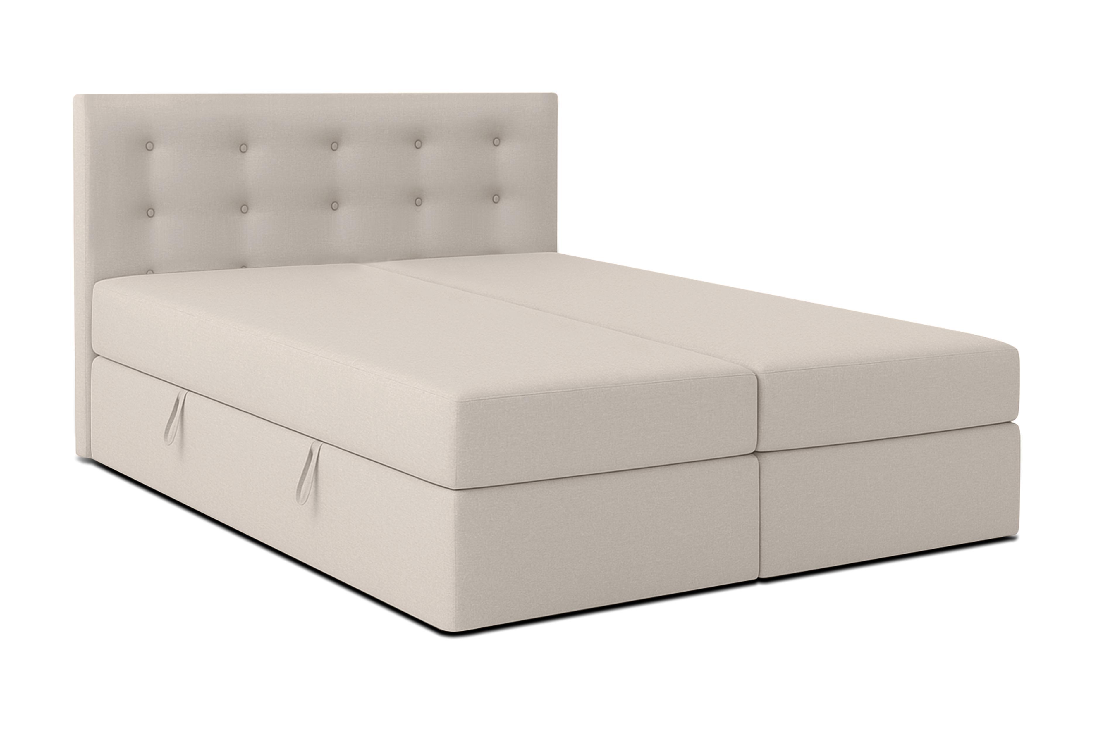 wohnli-moebel-suche-800001149395 Wohnli Möbelsuche - BOXBETT BAUNEI 180x200 cm mit Bettkasten und Matratze - Beige + TOPPER