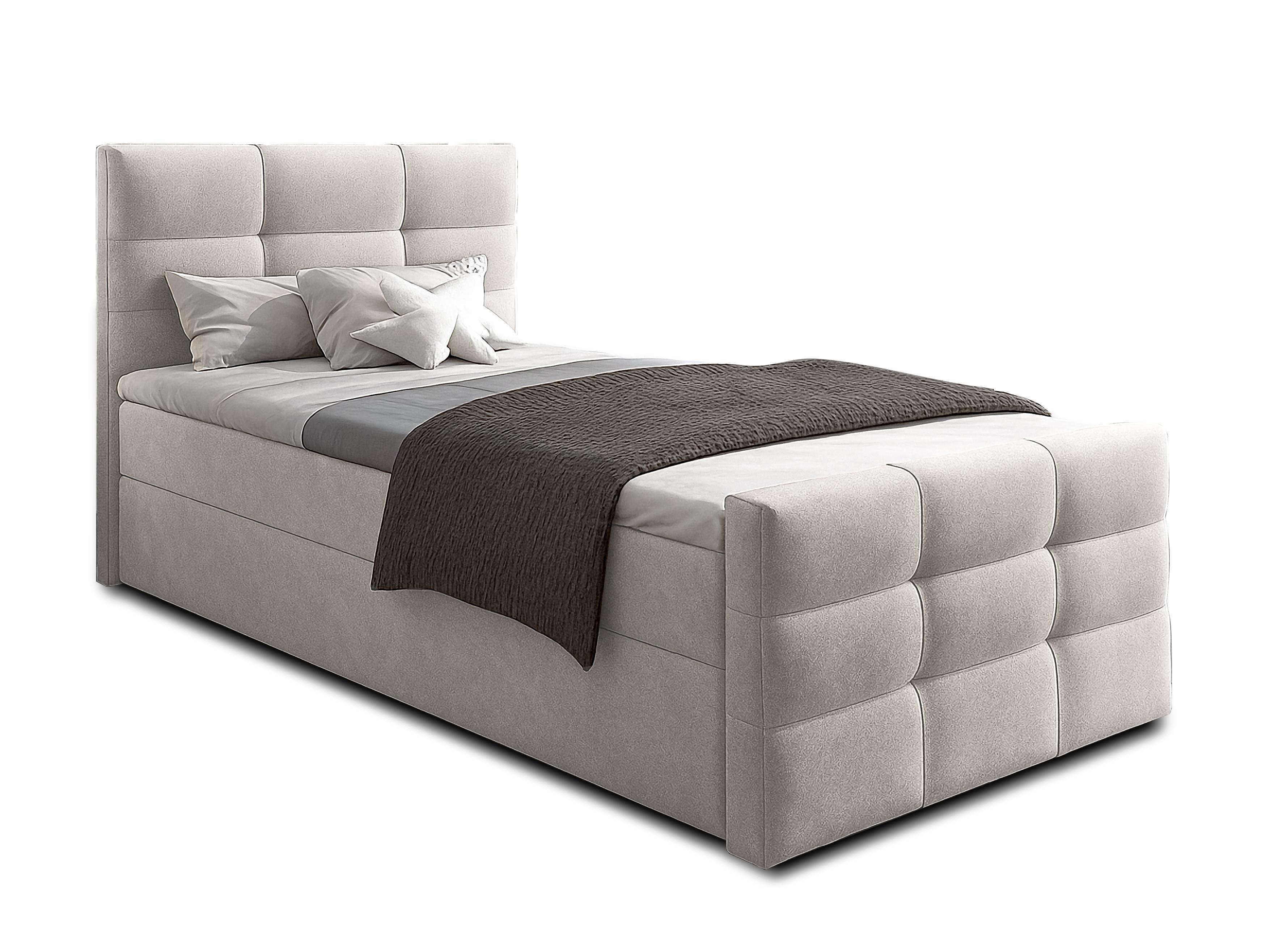 wohnli-moebel-suche-800001149423 Wohnli Möbelsuche - BOXBETT ARGENTARO 100x200 cm mit Bettkasten und Matratze - Beige + TOPPER