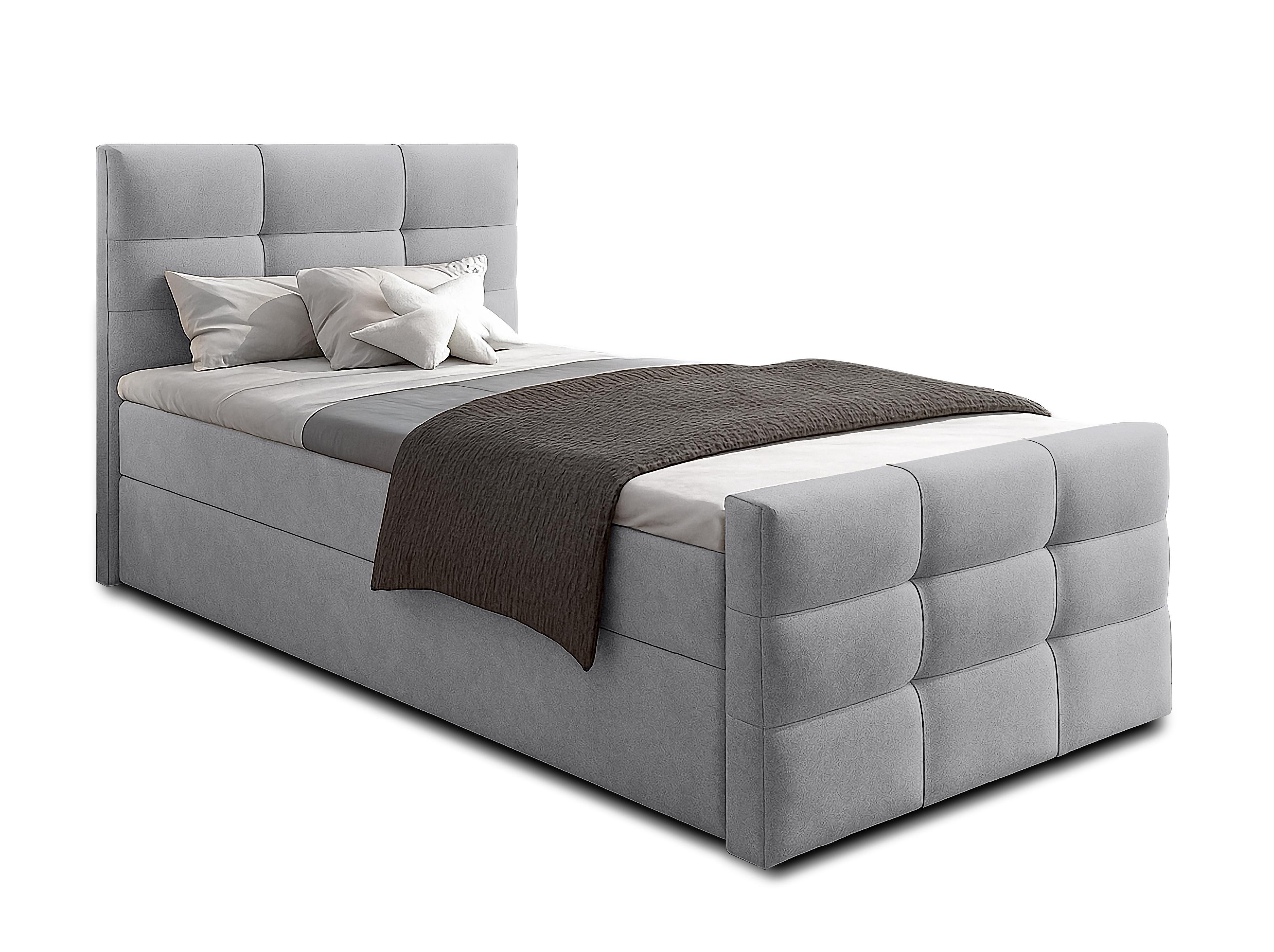 wohnli-moebel-suche-800001149446 Wohnli Möbelsuche - BOXBETT ARGENTARO 90x200 cm mit Bettkasten und Matratze - Grau + TOPPER