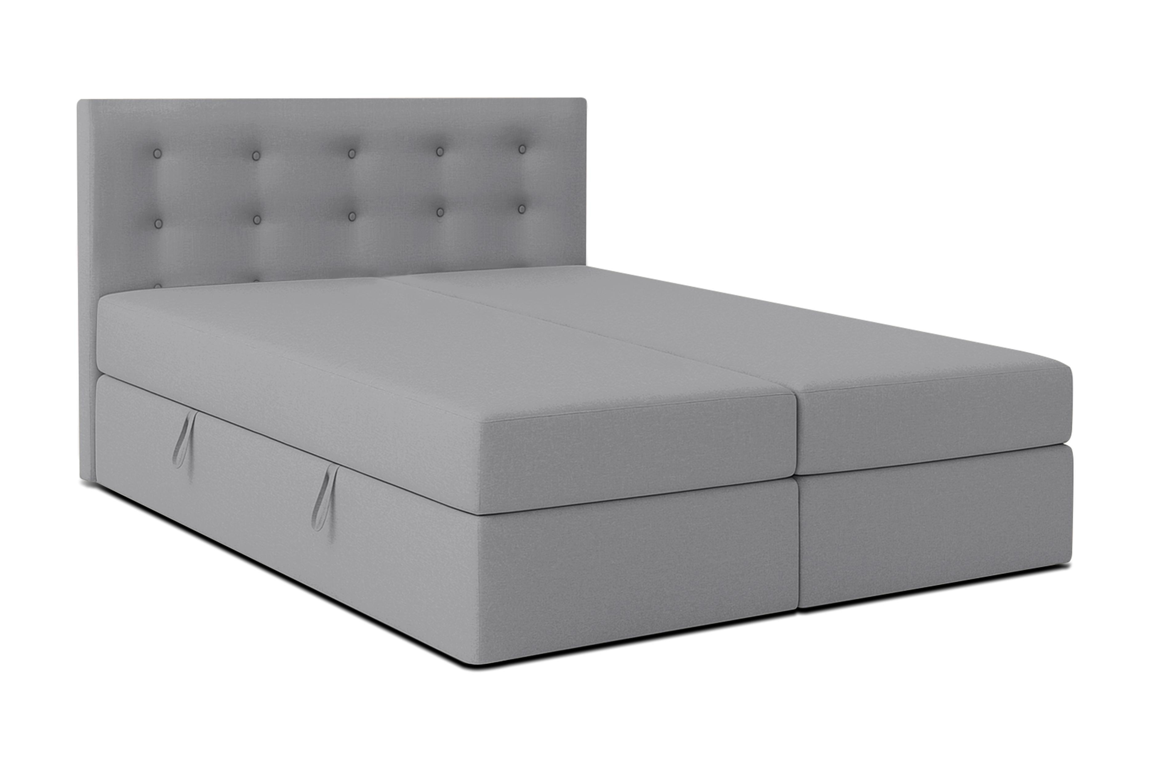 wohnli-moebel-suche-800001149454 Wohnli Möbelsuche - BOXBETT BAUNEI 160x200 cm mit Bettkasten und Matratze - Grau + TOPPER
