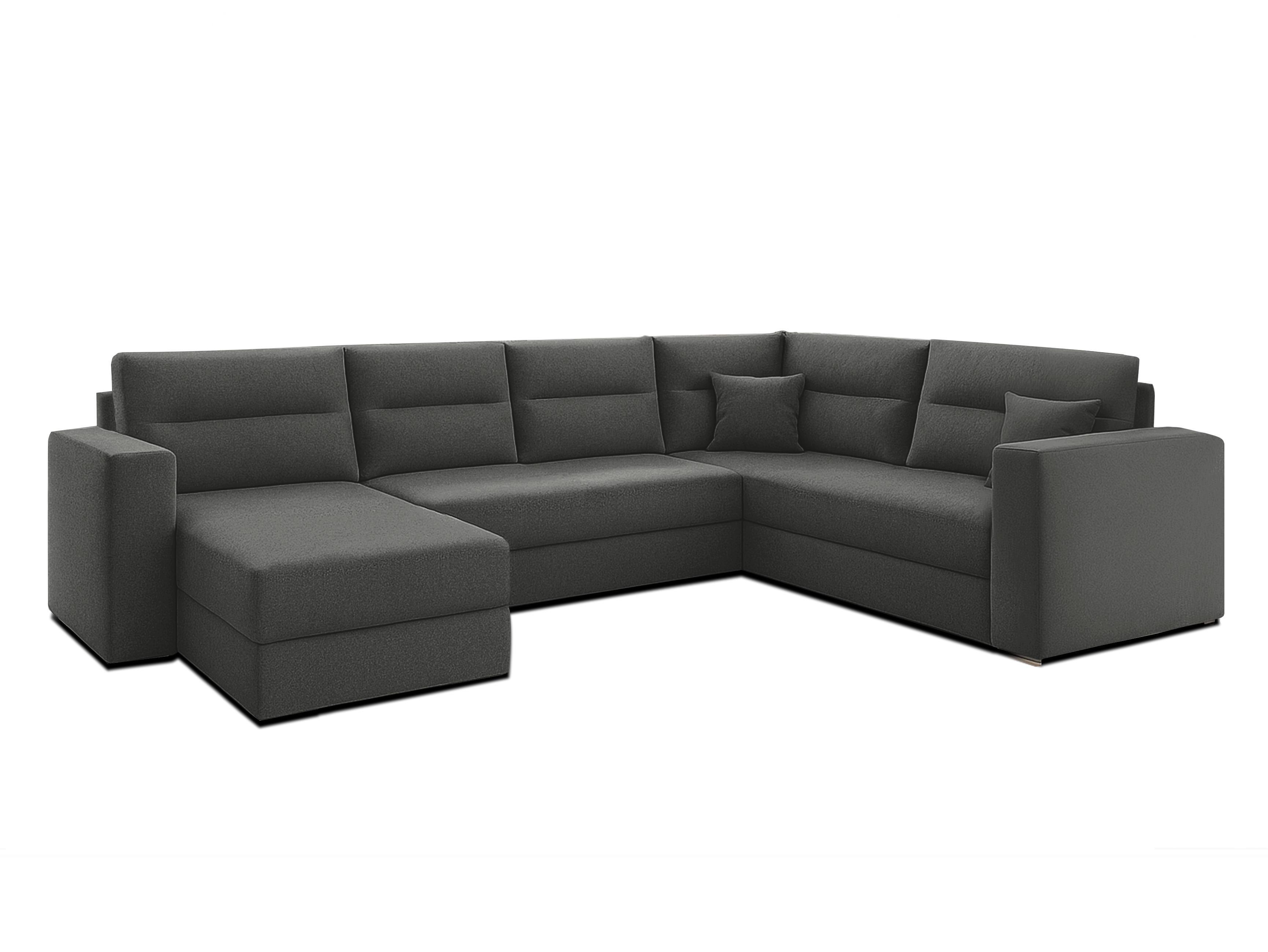 Wohnli Möbelsuche - WOHNLANDSCHAFT Lovere Dunkelgrau 314/217/90 cm mit Bettkasten Schlaffunktion Relaxfunktion