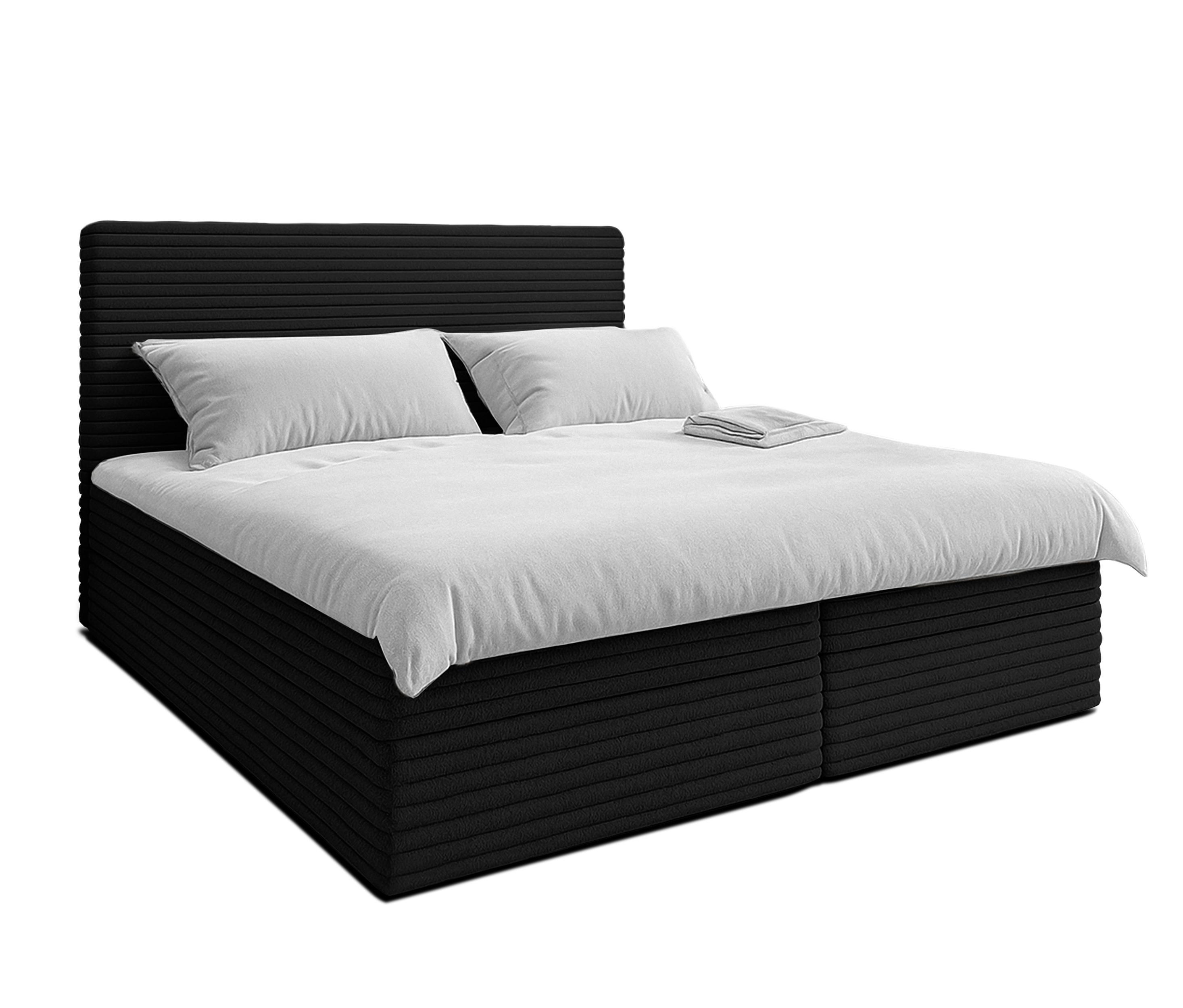 wohnli-moebel-suche-800001149481 Wohnli Möbelsuche - BOXBETT SEVDAYLA 180x200 cm mit Bettkasten und Matratze - Schwarz + TOPPER