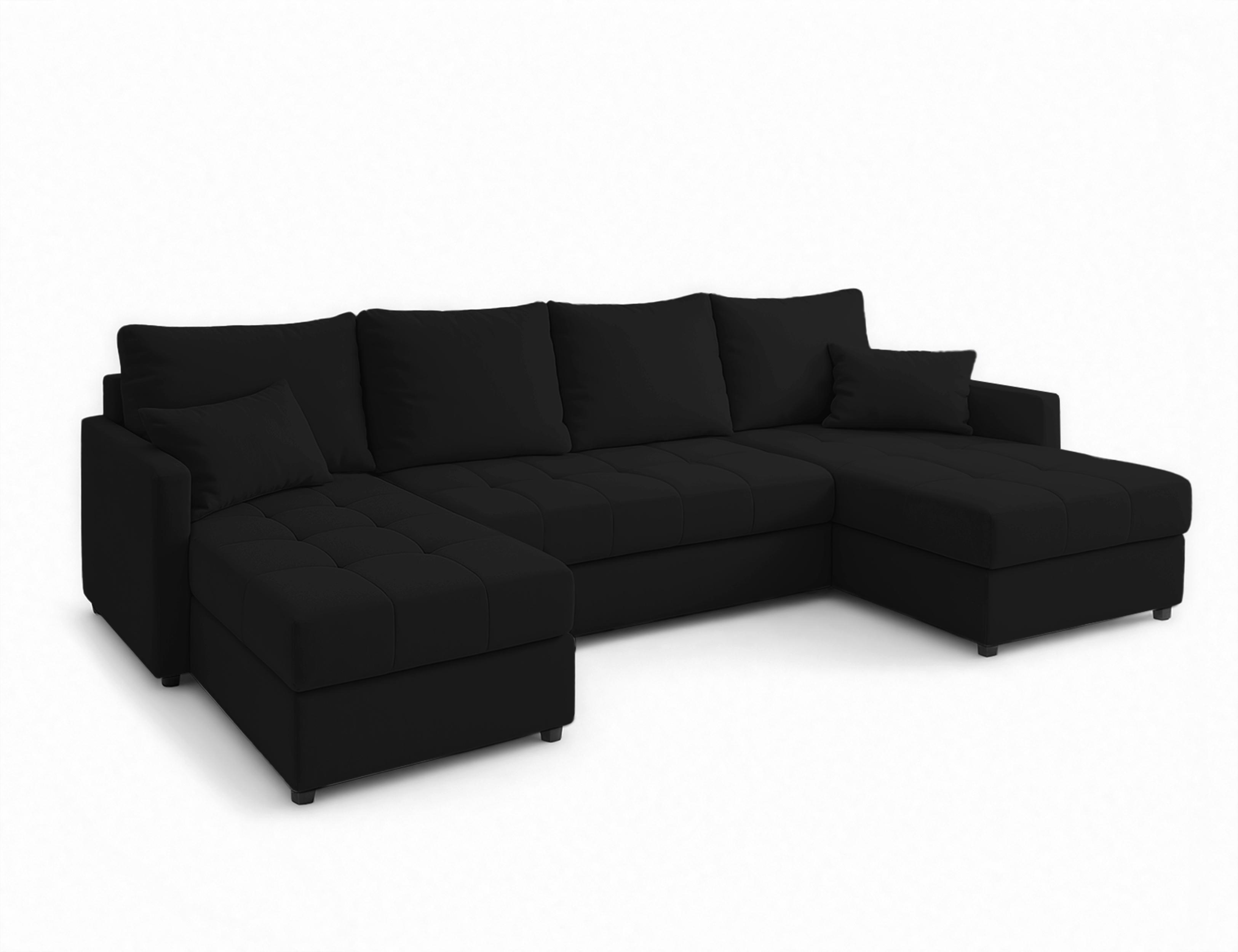 Wohnli Möbelsuche - WOHNLANDSCHAFT Dolceo Schwarz 287/140/73 cm mit Bettkasten Schlaffunktion Relaxfunktion