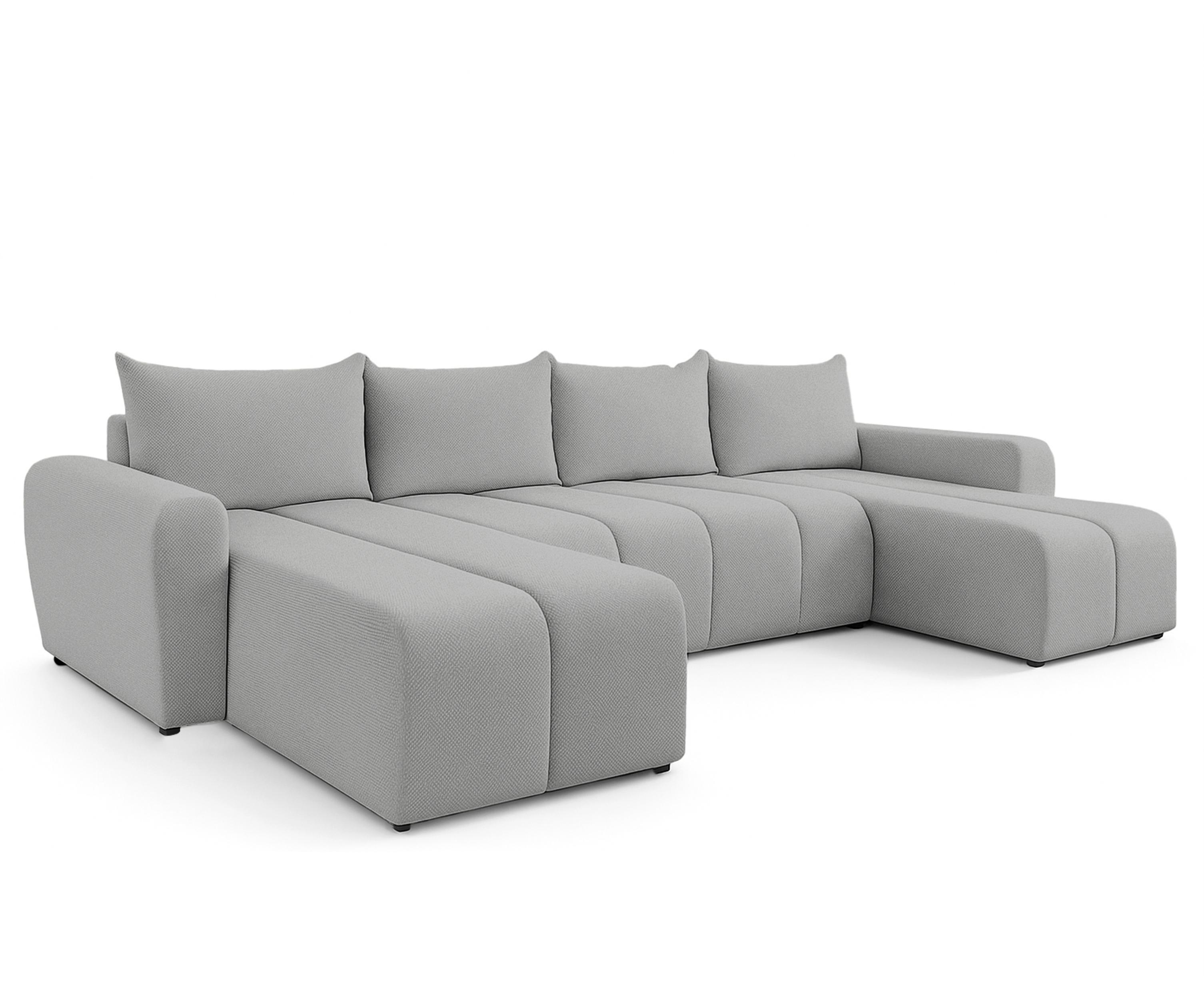 wohnli-moebel-suche-800001149511 Wohnli Möbelsuche - WOHNLANDSCHAFT Ferrande Hellgrau 318/149/91 cm mit Bettkasten Schlaffunktion Komfort