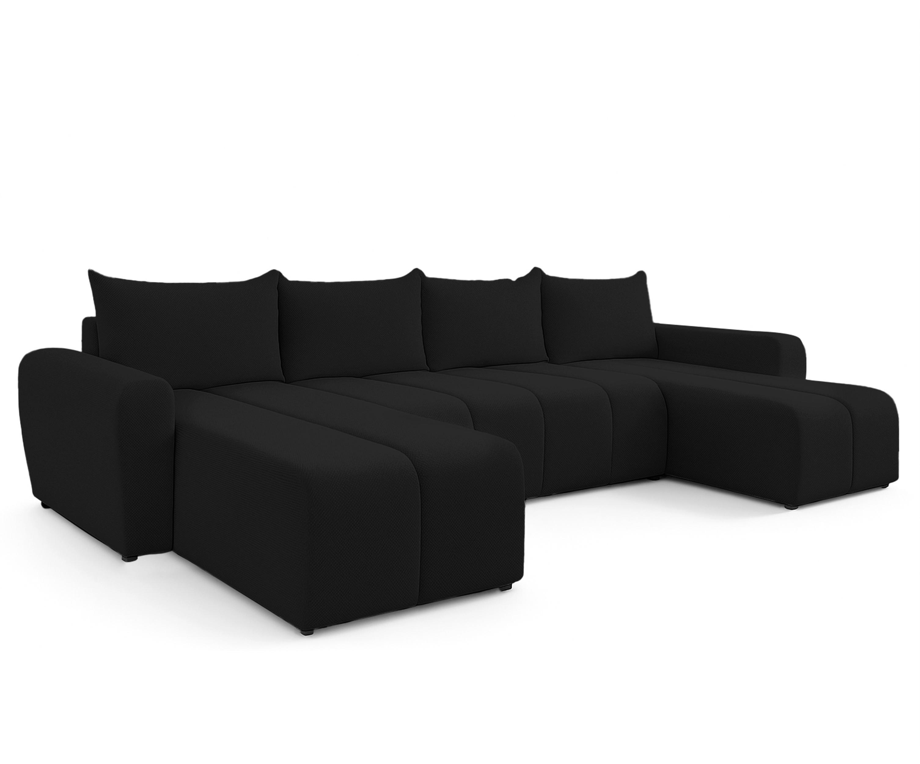 wohnli-moebel-suche-800001149513 Wohnli Möbelsuche - WOHNLANDSCHAFT Ferrande Schwarz 318/149/91 cm mit Bettkasten Schlaffunktion Relaxfunktion