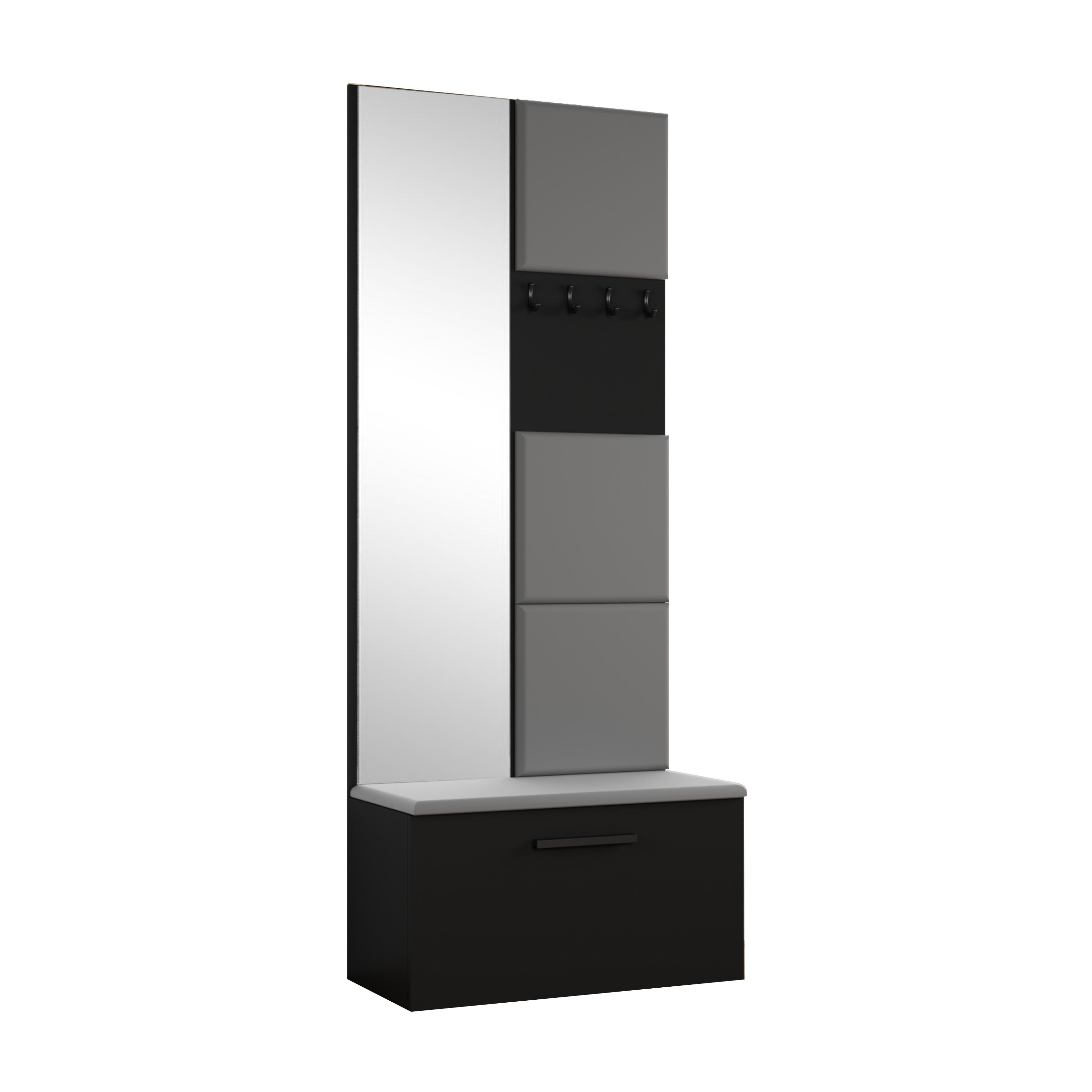 wohnli-moebel-suche-800001149539 Wohnli Möbelsuche - GARDEROBENSCHRANK Rosanno III Schwarz 80