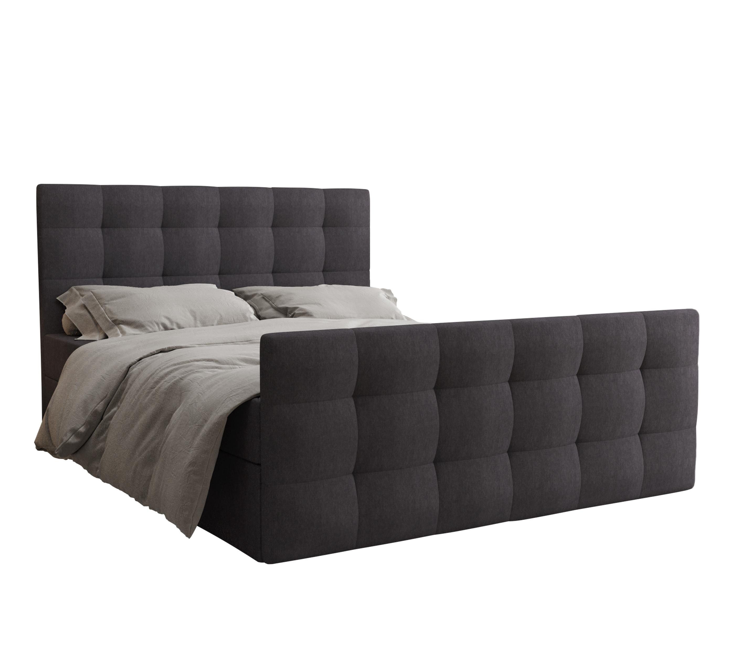 wohnli-moebel-suche-800001149681 Wohnli Möbelsuche - BOXBETT Orchido 140/200 cm in Grau – mit Bettkasten + TOPPER
